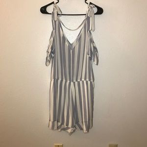American Eagle Striped Romper